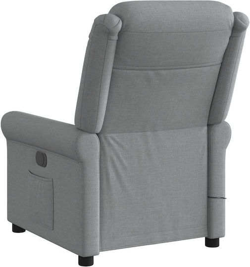 Fotoliu Relax Masaj cu Puf Gri deschis 73x91.5x102.5cm