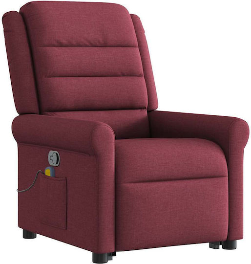 Πολυθρόνα Relax Massage με Υποπόδιο Μπορντό 73x91.5x102.5cm
