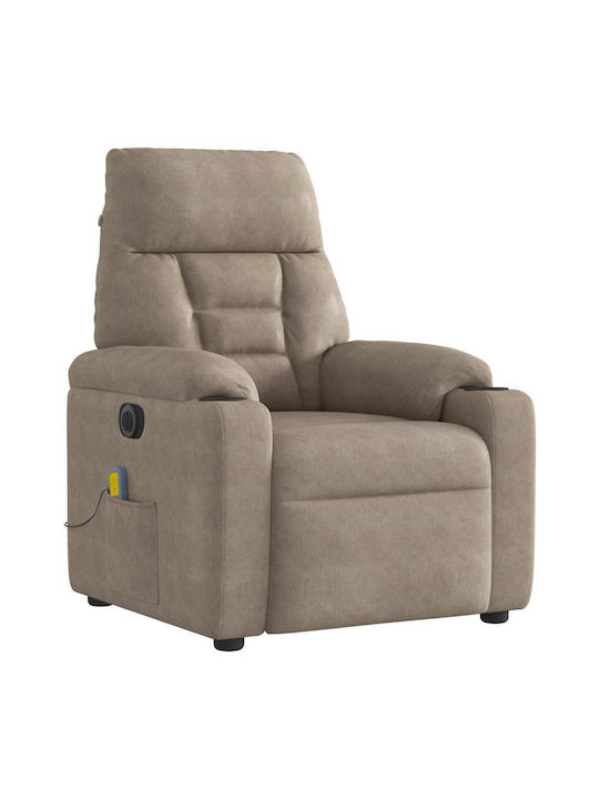 Relaxsessel Friseurwaschbecken mit Fußhocker Taupe 72x90x99cm
