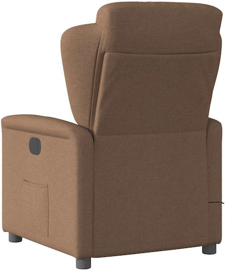 Πολυθρόνα Relax Massage με Υποπόδιο Καφέ 78x95x100cm
