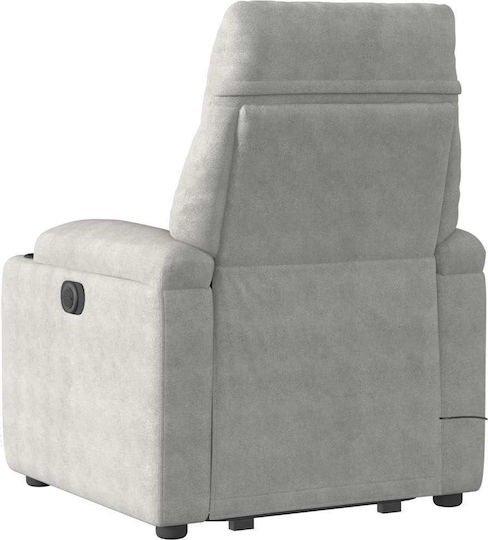 Relaxsessel Friseurwaschbecken mit Fußhocker aus echtem Leder Light 72x90x99cm