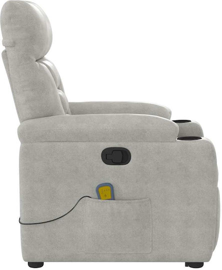 Relaxsessel Friseurwaschbecken mit Fußhocker aus echtem Leder Light 72x90x99cm