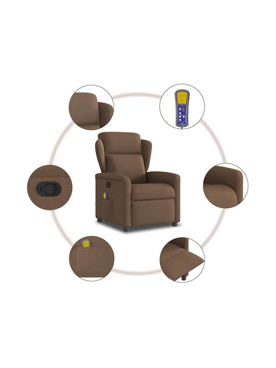 Relaxsessel Friseurwaschbecken mit Fußhocker Coffee 78x95x100cm