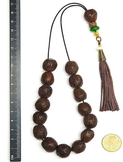Roloi Komboloi Nutmeg Worry Beads Brown 32cm