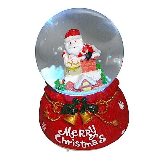 Christmas Decorative Gift Lighted with Santa Claus 8x12cm