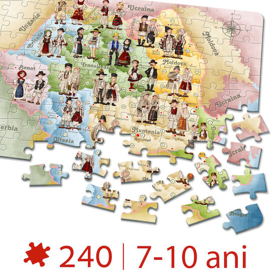 Дървено Детски Пъзел за 10++ Години 240бр D-Toys