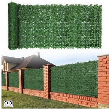 Ecran de intimitate artificial verde pentru terasă, foișor, balcon Model premium protecție UV la căldură înaltă Dimensiune 300 x 50 cm Verde natural Oferte originale