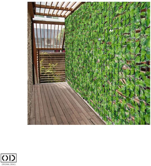 Ecran de intimitate artificial verde pentru terasă, foișor, balcon Model premium protecție UV la căldură înaltă Dimensiune 300 x 50 cm Verde natural Oferte originale