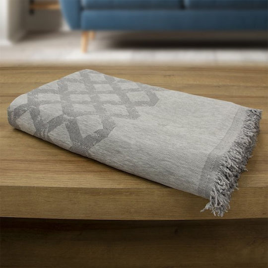 Lino Home Milto Sofa Throw Chenille 180x250cm Gray