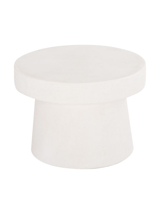 Round Side Table Santorini Wooden Ecru M60xL60xH42cm