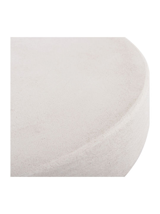 Round Side Table Santorini Wooden Ecru M60xL60xH42cm