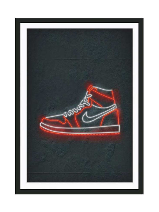 Poster Chicago Sneakers Snk114 21cm X 30cm Black Wooden Frame