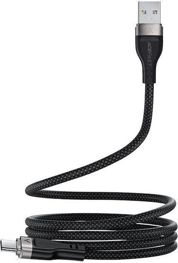 Hoco Magnetic / Braided USB 2.0 Cable USB-C male - USB-A 18W Black 1.2m (C11-04)