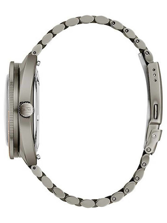 Bulova Oceanographer Gmt Herrenuhr Automatisch mit Silber Metallarmband