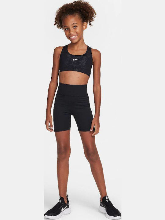 Nike Swoosh Kids' Bralette Dri-Fit Black / White