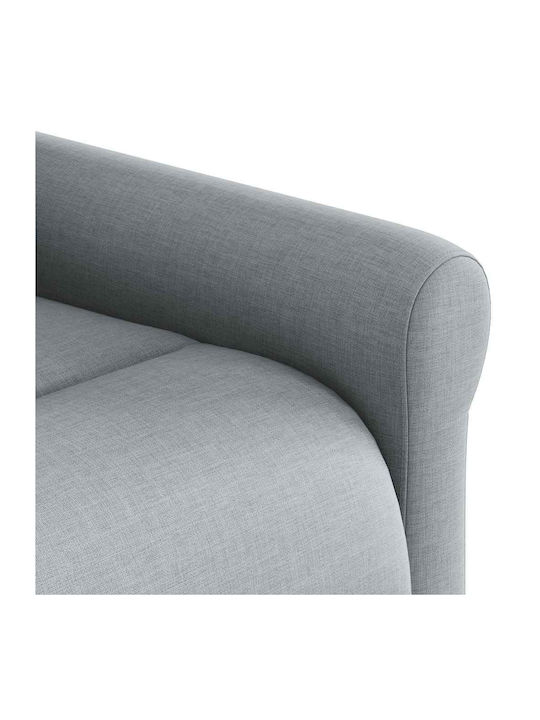Relax Armchair Massage with Footstool Light Grey 77x91.5x96cm