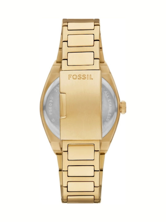 Fossil Ρολόι Μπαταρίας με Μεταλλικό Μπρασελέ