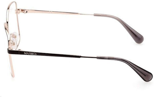 Max & Co Femei Metalic Rame Ochelari Negru