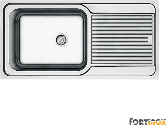 Fortinox 108-27110-110 Ένθετος Inox Σατινέ Μ100xΠ50cm Ασημί