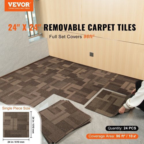 Decorative Sticker Tiles 24pcs 61x61cm Vevor