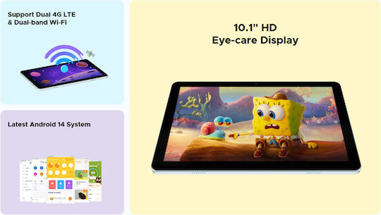 Doogee T10W 4G 10.1Inches Tablet (4GB/128GB) Black