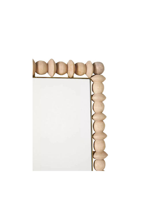 Liberta Indiana Boden- oder Standspiegel mit Beigem Holzrahmen 182x90cm