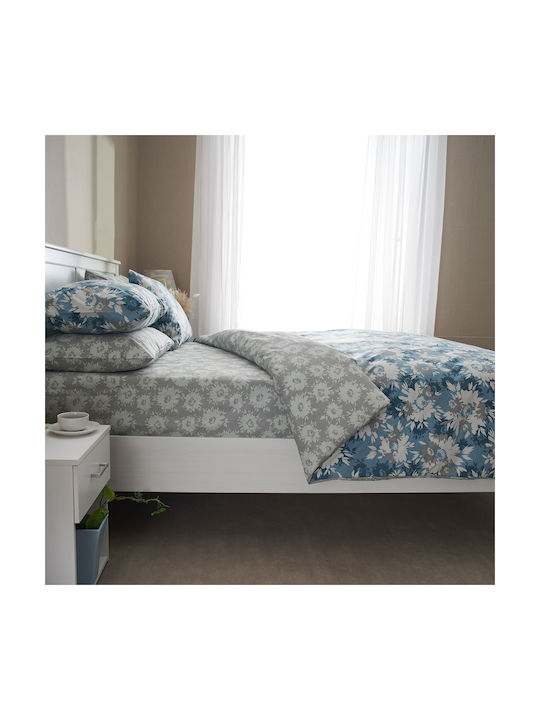 Charalambidis Textiles Σετ Μαξιλαροθήκες Oxford Μπλε 52x72εκ.