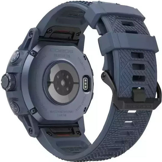 Coros Vertix 2S Titanium 50mm Waterproof Smartwatch with Heart Rate Monitor (Blue)