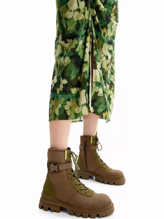 Ghete Dama Culoare Full Face Kaki