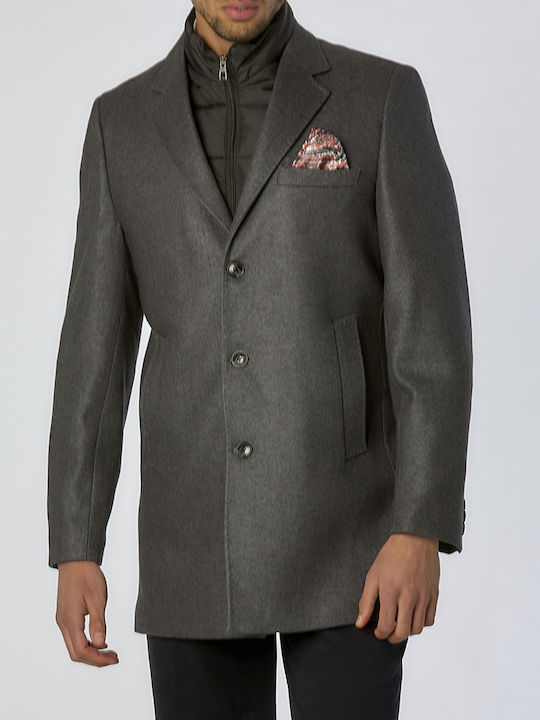 Lexton Men's Half Coat Dark Gray