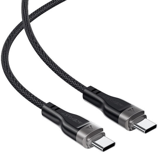 Hoco Magnetic Braided USB 2.0 Cable USB-C Male - USB-C 60W Black 1.2m