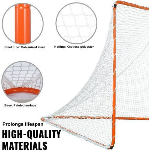 Portable Lacrosse Goal Vevor 6'x6' Net Carrying Bag Orange Zqgqqmtjk66yio3rgv0
