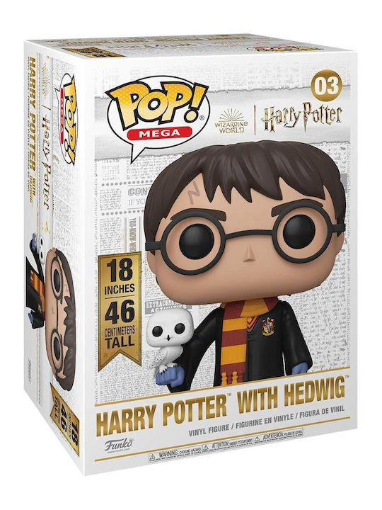 Funko Поп! Филми: Хари Потър - Harry Potter С Хедуинг 01 Супер голям размер 18"​ (45см)