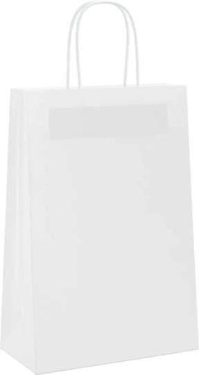 vidaXL Paper Bag for Gift White 21x31x11cm. 250pcs