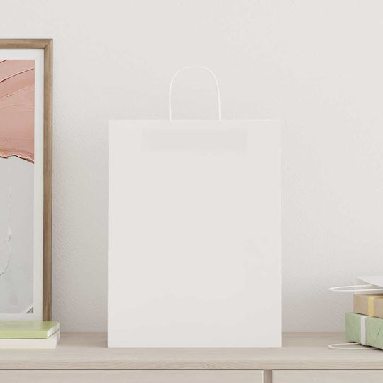 vidaXL Paper Bag for Gift White 32x42x12cm. 250pcs