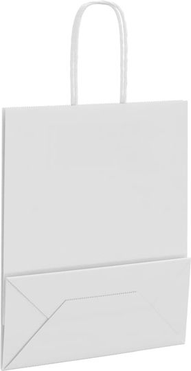 vidaXL Χάρτινη Τσάντα για Δώρο Λευκή 18x22x8εκ. 250τμχ