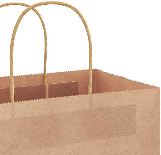 vidaXL Χάρτινη Τσάντα για Δώρο Καφέ 32x42x12εκ. 50τμχ