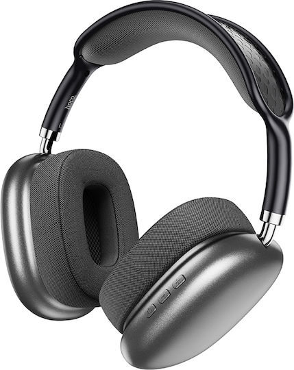 Hoco Cool Shadow Ασύρματα / Ενσύρματα On Ear Ακουστικά με 12 ώρες Λειτουργίας Γκρι
