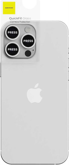 Spacecase Προστασία Κάμερας Tempered Glass Ασημί για το iPhone 16 Pro, iPhone 16 Pro Max