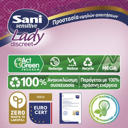 Sani Sensitive Lady Normal No3 Γυναικείες Σερβιέτες Ακράτειας Κανονικής Ροής 3 Σταγόνες 16τμχ