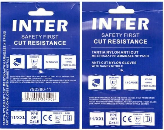 Inter Arbeitshandschuhe Blau Nitril 1Stück