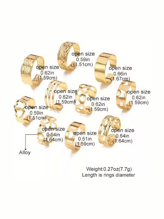 10τμχ Σετ Silver Γεωμετρικό Δαχτυλίδι Ποδιών Summer Foot Ring 10τμχ Σετ Silver Γεωμετρικό Δαχτυλίδι Ποδιών Summer Foot Ring