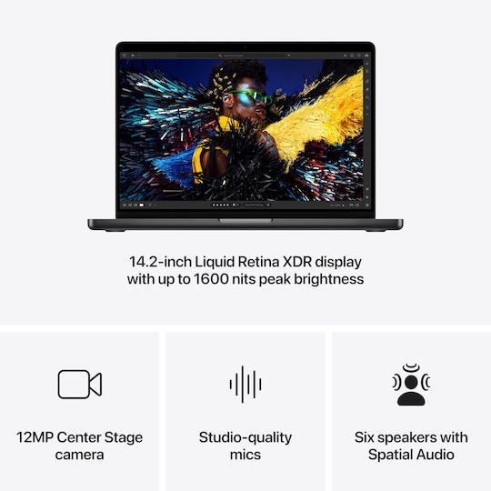 Apple MacBook Pro (2024) 14.2" Retina Display 120Hz (M4-10-Core/16GB/512GB SSD/10-Core GPU) Space Black (US Keyboard)