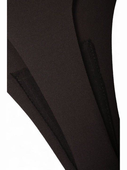 High-waisted Women's String Seamless Black