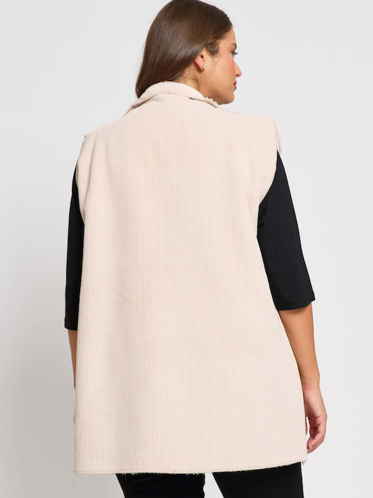 Women's Vest with Buttons Blue