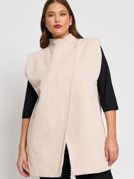 Women's Vest with Buttons Blue