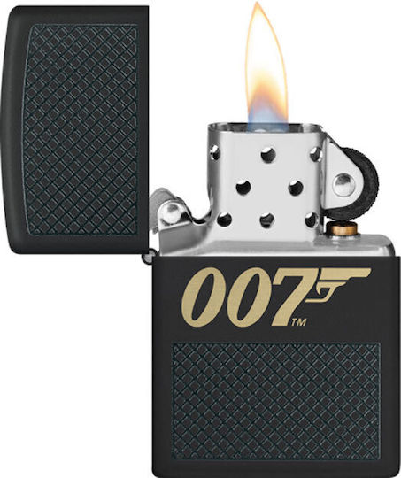 Zippo James Bond 007 Αναπτήρας Φλόγας σε Μαύρο χρώμα