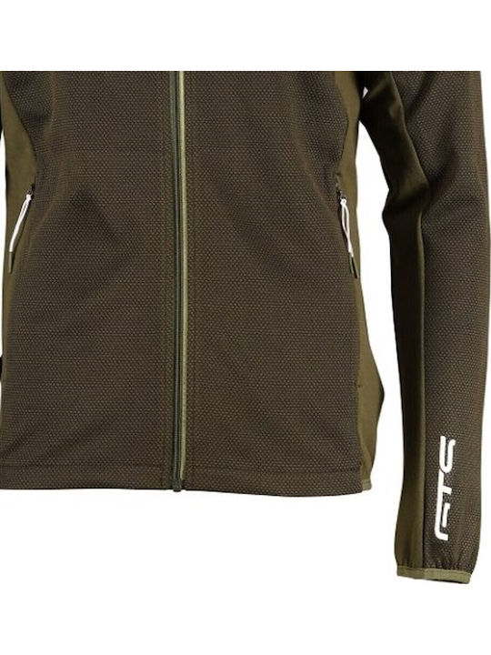Cardigan Fleece pentru Bărbați Olive