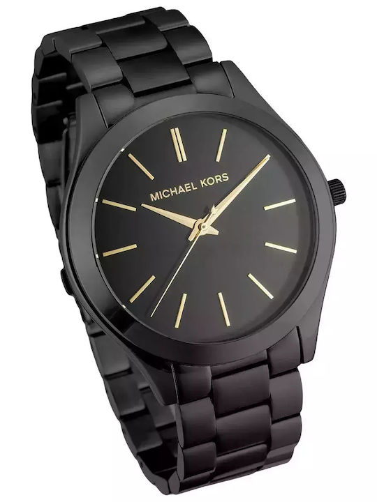 Michael Kors Runway Ανδρικό Ρολόι 50mm Μπαταρίας με Μαύρο Μεταλλικό Μπρασελέ