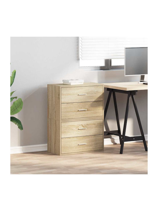 Wooden Chest of Drawers Sonoma Oak 60x31x60cm